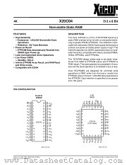 X20C04JI-15 datasheet pdf Xicor