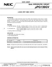 UPG139GV datasheet pdf NEC