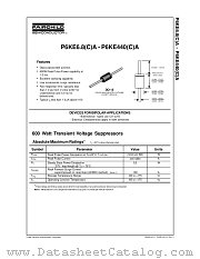 P6KE8.2CA datasheet pdf Fairchild Semiconductor