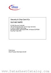SLE66C166PEC datasheet pdf Infineon