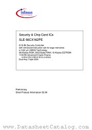 SLE66CX162PEC datasheet pdf Infineon