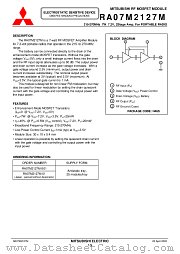 RA07M2127M-E01 datasheet pdf Mitsubishi Electric Corporation