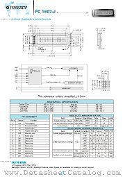 PC1602-J datasheet pdf Powertip Technology