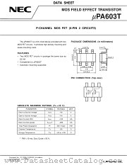 UPA603 datasheet pdf NEC