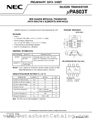 UPA803 datasheet pdf NEC
