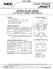 UPA807 datasheet pdf NEC