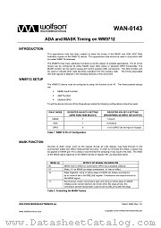 WAN-0143 datasheet pdf Wolfson