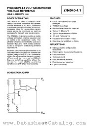 ZR40401F41 datasheet pdf Zetex Semiconductors
