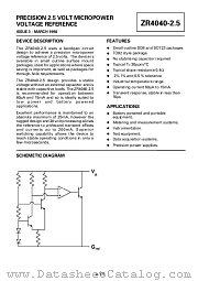 ZR40402F25 datasheet pdf Zetex Semiconductors