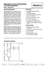 ZR40401F50 datasheet pdf Zetex Semiconductors