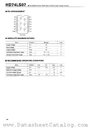 74LS07 datasheet pdf Hitachi Semiconductor