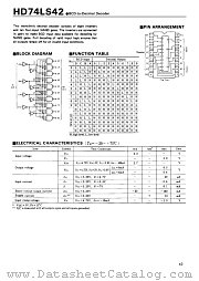 74LS42 datasheet pdf Hitachi Semiconductor