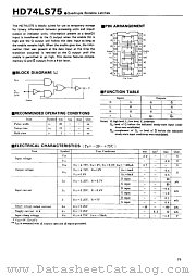 74LS75 datasheet pdf Hitachi Semiconductor
