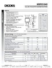 MBRD1040-T datasheet pdf Diodes