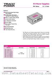PHV12-0.5K1000N datasheet pdf Traco Electronic AG
