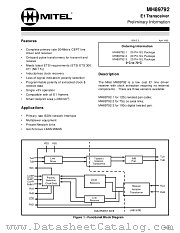 MH89792-3 datasheet pdf Mitel Semiconductor