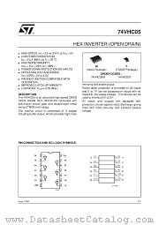 74VHC05T datasheet pdf ST Microelectronics