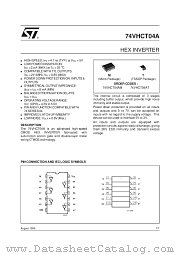 74VHCT04AT datasheet pdf ST Microelectronics