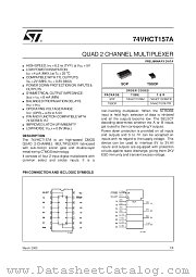 74VHCT157 datasheet pdf ST Microelectronics