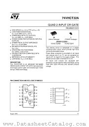 74VHCT32 datasheet pdf ST Microelectronics