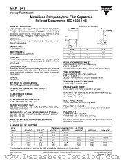 MKP1841-522-165-V datasheet pdf Vishay