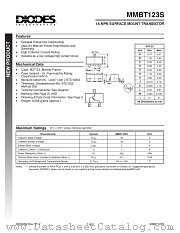 MMBT123S-7 datasheet pdf Diodes