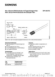 SFH205FA datasheet pdf Siemens