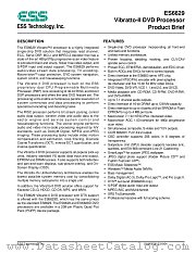 ES6629 datasheet pdf ESS Technology