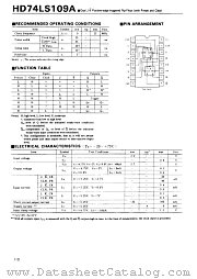 HD74LS109 datasheet pdf Hitachi Semiconductor