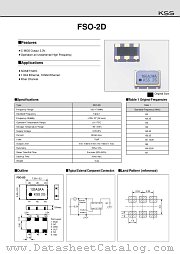 FSO-2D datasheet pdf Kyocera Kinseki Corporation