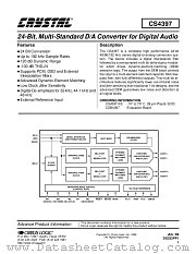 CDB4397 datasheet pdf Cirrus Logic