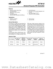 HT761X datasheet pdf Holtek Semiconductor