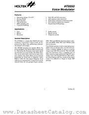 HT85XXX datasheet pdf Holtek Semiconductor