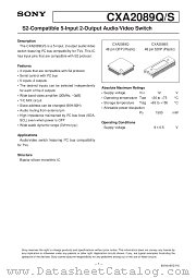 CXA2089S datasheet pdf SONY