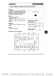 CXA1541M datasheet pdf SONY