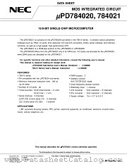UPD784021 datasheet pdf NEC