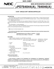 UPD784046A datasheet pdf NEC