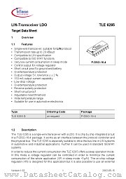 TLE6285 datasheet pdf Infineon