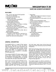 MX29F001BTC datasheet pdf Macronix International