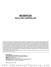MC68HC58 datasheet pdf Motorola