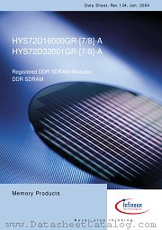 HYS72D16000GR datasheet pdf Infineon