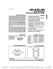 MF10CWP datasheet pdf MAXIM - Dallas Semiconductor