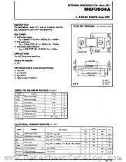 MGF0904 datasheet pdf Mitsubishi Electric Corporation