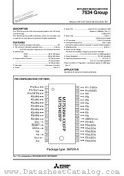 M37534M4 datasheet pdf Mitsubishi Electric Corporation