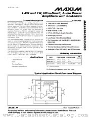 MAX4365ETA datasheet pdf MAXIM - Dallas Semiconductor