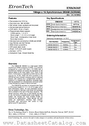 EM636165GD datasheet pdf Etron Tech