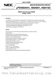 UPD4564163G5 datasheet pdf NEC