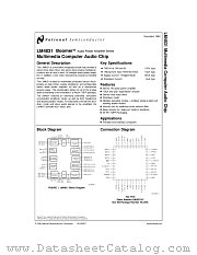 LM4831VF datasheet pdf National Semiconductor