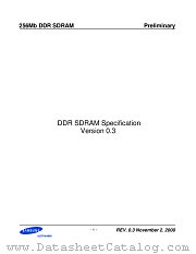 256MBDDRSDRAM datasheet pdf Samsung Electronic