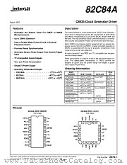 IP82C84A datasheet pdf Intersil